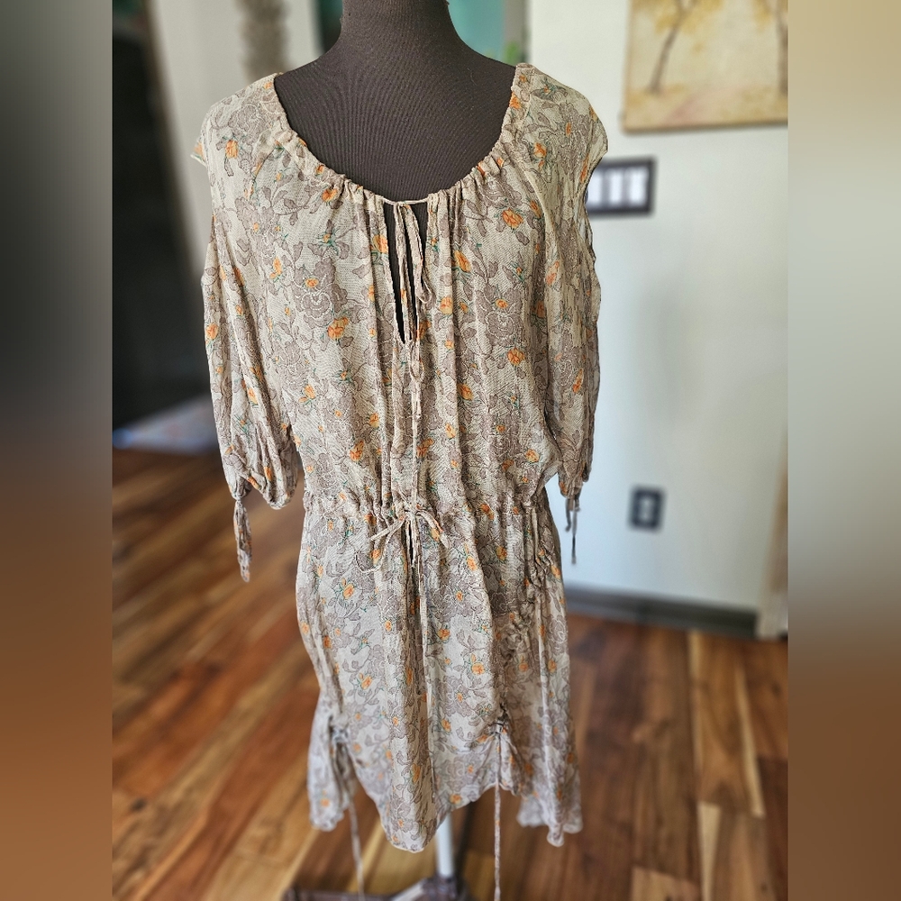 JOHNNY WAS / 4 LOVE AND LIBERTY - Sheer Floral Dress